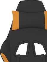 vidaXL - Gamestoel - stof - zwart - en - oranje