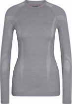 FALKE Wool-Tech Longsleeve warmend, anti zweet functioneel ondergoed Baselayer-Shirt dames grijs - Matt M