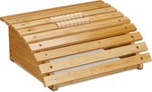 voetensteun bureau - met voetmassage rollers - ergonomisch - bamboe