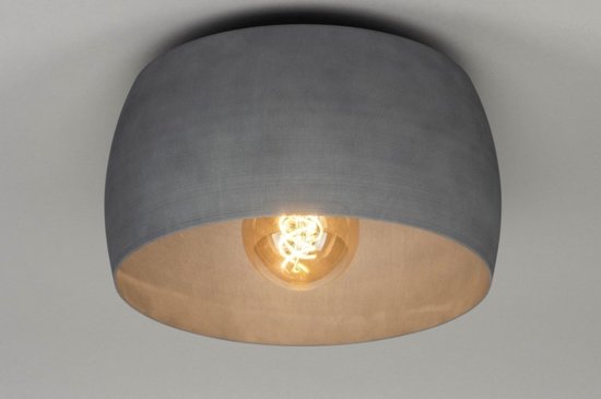 Lumidora Plafondlamp 73033 - Plafonniere - ZWEEDS - E27 - Grijs - Betongrijs - Aluminium - ⌀ 32 cm