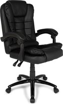 Ergodu Chaise de bureau de Luxe – Chaise de bureau avec accoudoirs – Chaise de bureau réglable avec roulettes pivotantes – Chaise de Office – Hauteur réglable – Zwart