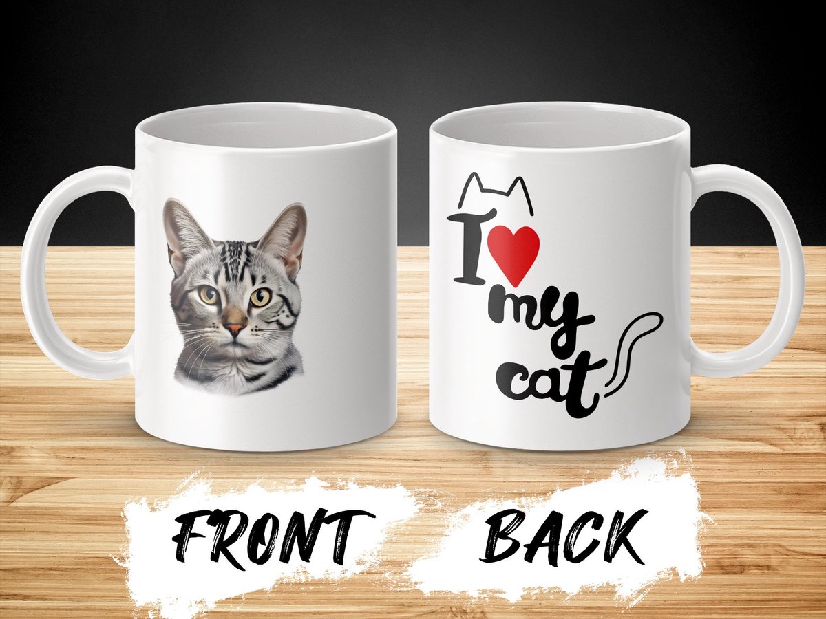 Mok Egyptian Mau cat - kat - I love my cat - cat lovers - katten