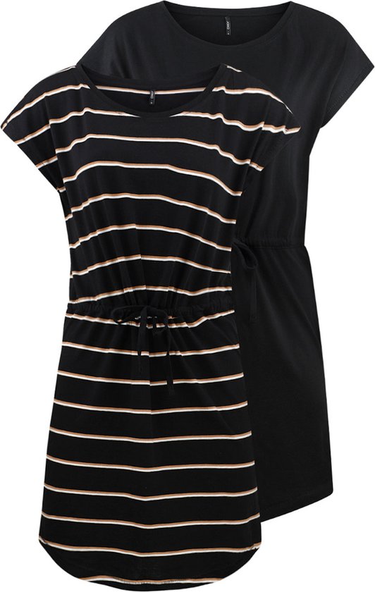 Zwarte MSCH COPENHAGEN Mini jurk MSCHMESSINA MOROCCO WRAP DRESS AOP