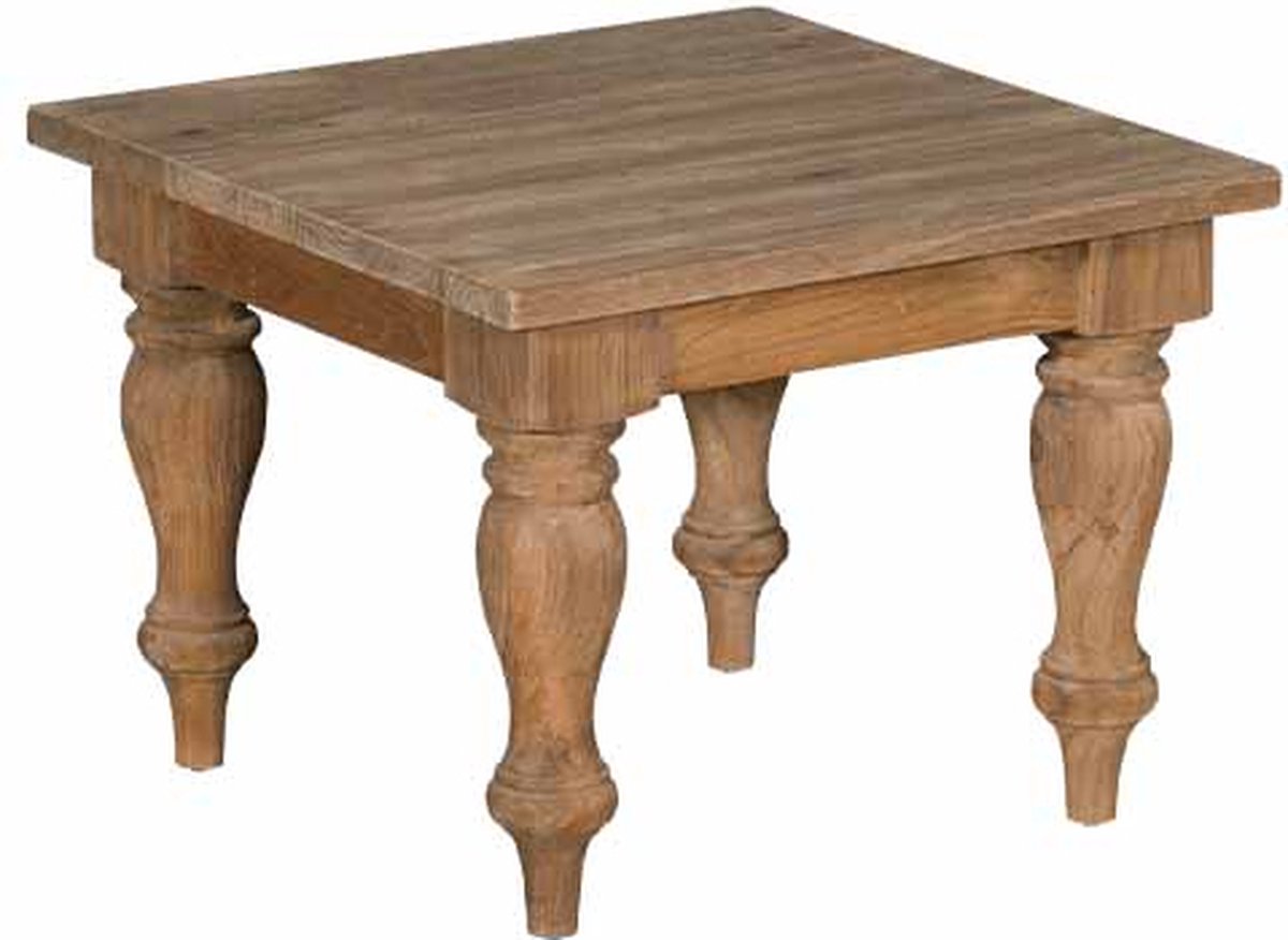 Tower Living Bologna Bijzettafel vierkant teakhout 60x60x45 cm - Naturel