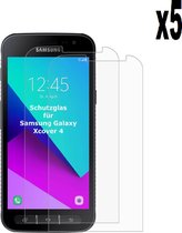 Geschikt voor Samsung Galaxy Xcover 4 / 4S Screenprotector 5x Beschermglas Tempered Gehard Glas 2.5D 9H (5 stuks) Pearlycase