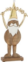 J-Line Kerstfiguren - hout - goud - small