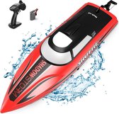 RC Boot voor Kinderen en Volwassenen met 180 ° Automatische Flip en Automatische Piloot - 25 km/u Hoge Snelheid Raceboot - Waterdicht Speelgoed voor Zwembaden en Meren
