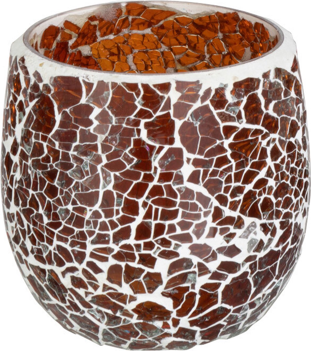 J-Line kaarshouder Ali - glas - bruin - small