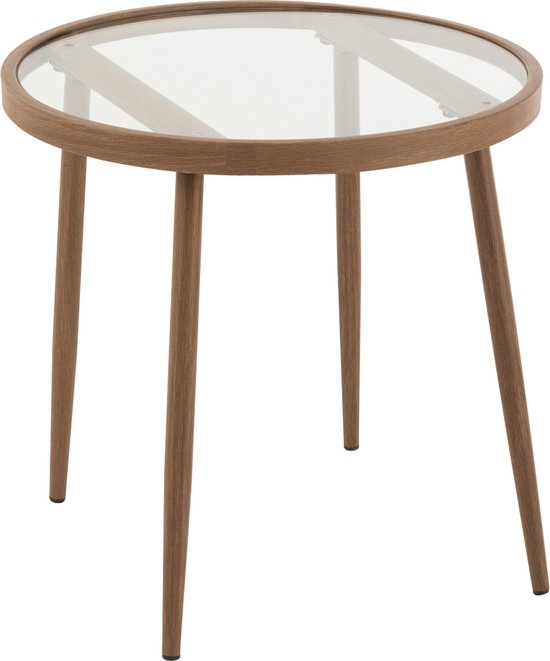 Rond metalen bijzettafeltje