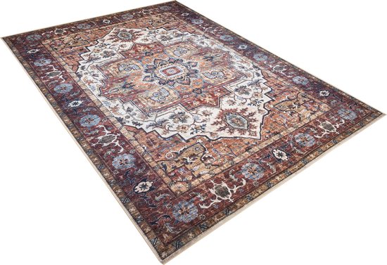 Tapiso Tapis Imprimé en Flanelle Tapis Vintage Traditionnel Antidérapant Lavable Taille - 200x300