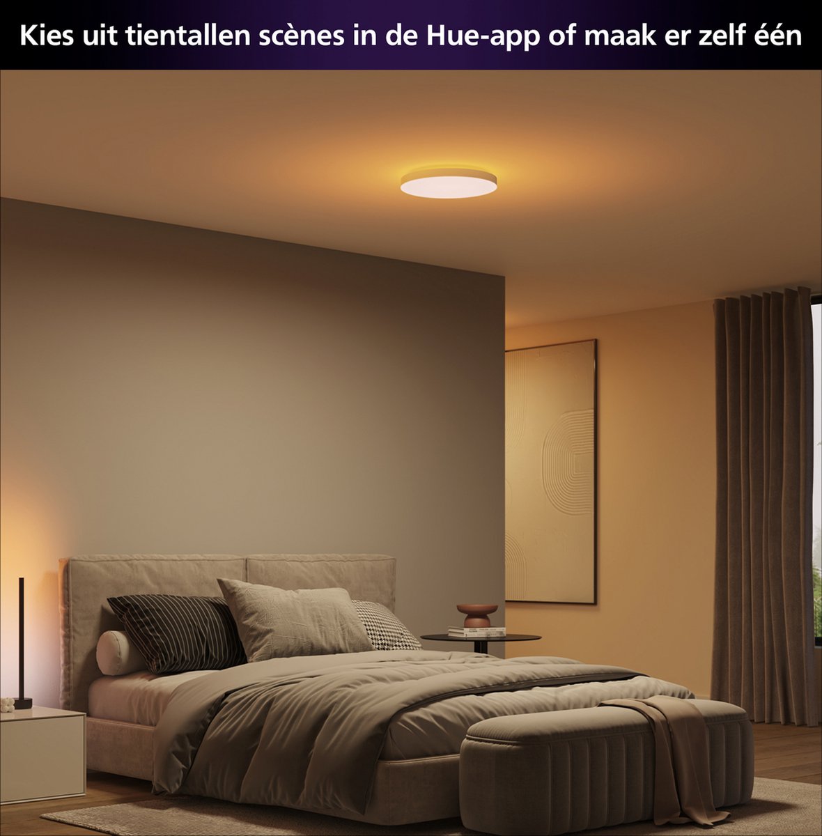 Philips Hue Datura paneellamp - wit en gekleurd licht - rond (klein) - wit — afbeelding 5