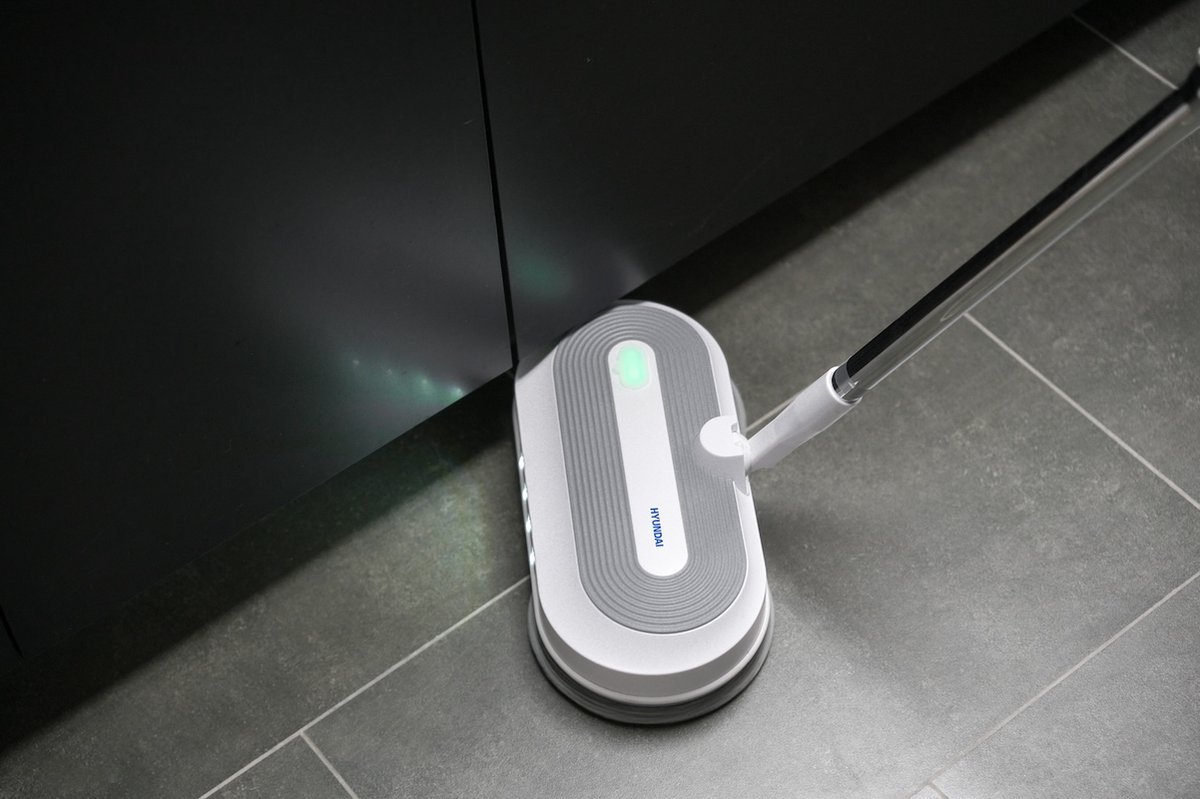 Hyundai Elektrische Dweil Draadloos – Vloerreiniger met Dubbele Roterende Koppen, Sprayfunctie, Oplaadbare Accu, Stil en Wendbaar Dweilsysteem – Elektrische Mop voor Laminaat, PVC, Tegels en Houten Vloeren – Feather PRO – foto 7