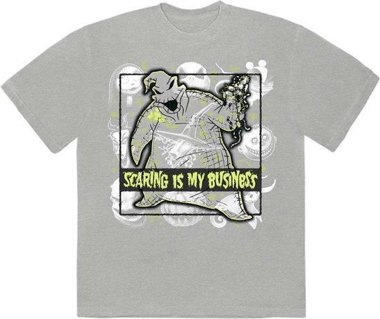 Disney The Nightmare Before Christmas - Scaring Is My Business Heren T-shirt - M - Grijs