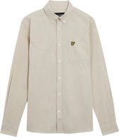 Lyle & Scott Cotton Linen Button Down Shirt - met lange mouwen - Heren Beige - Maat XS