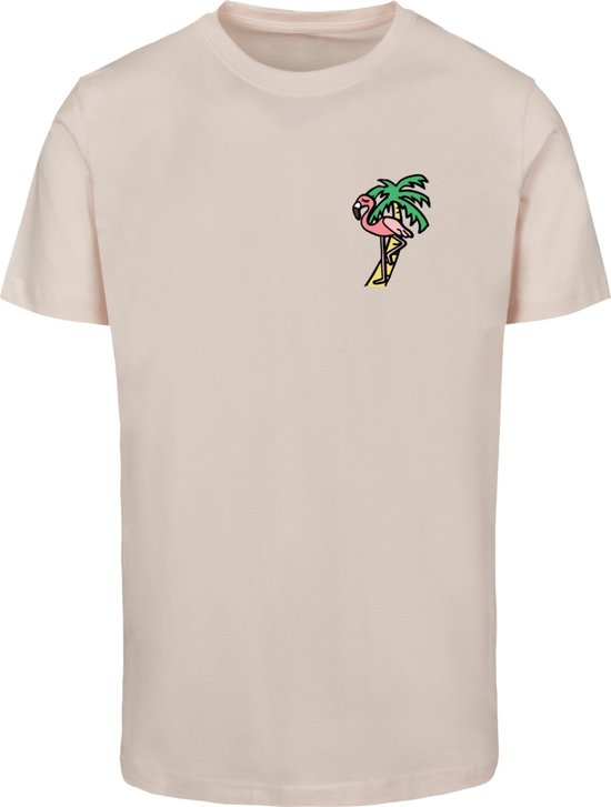 Mister Tee - Flamingo Heren T-shirt - S - Roze