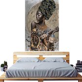 Allernieuwste.nl® Wandkleed Afrikaanse Vrouw Urban Loft Groot Wandtapijt Wanddecoratie Muurkleed Tapestry - Kleur - 200 x 150 cm