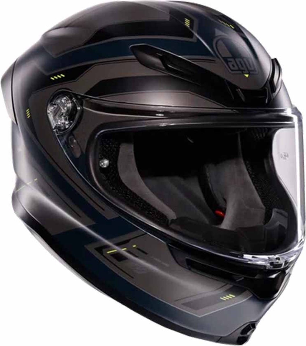 AGV K6 S E2206 Mplk Enhance Matt Grey Yellow Fluo M - Maat M - Helm
