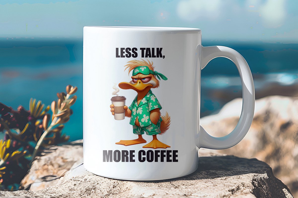 Mok – "Less Talk - More Coffee" – Voor de Koffiepuristen