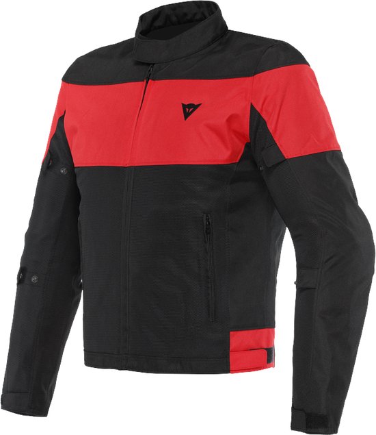 Dainese Elettrica Air Tex Jas Zwart Zwart Lava Rood - Jas