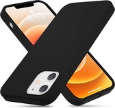 geschikt voor Apple iPhone 12 Mini silicone case - 5.4 inch - zwart