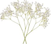 5x stuks kunstbloemen Gipskruid/Gypsophila takken wit 58 cm - Kunstplanten en steelbloemen