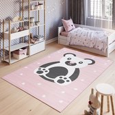 Tapiso Pinky Vloerkleed Roze Dieren Kinderkamer Speeltapijt Kleed Maat- 200x300