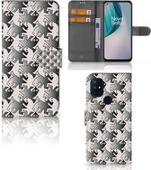 Wallet Book Case OnePlus Nord N10 Smartphone Hoesje Salamander Grey