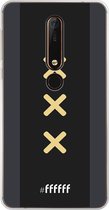 Nokia X6 (2018) Hoesje Transparant TPU Case - Ajax Europees Uitshirt 2020-2021