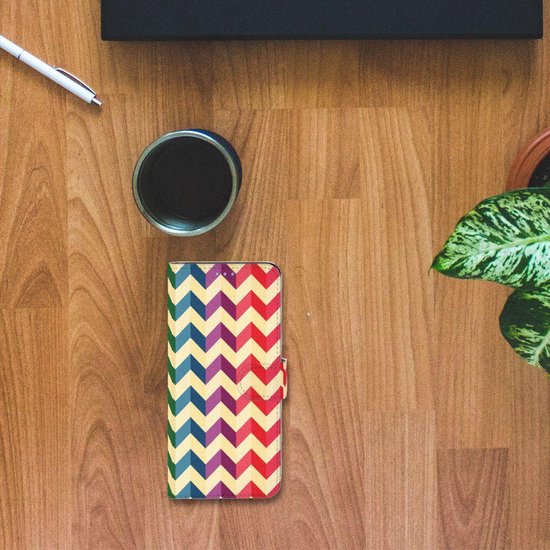 Flip Case pour OPPO A73 5G Coque Zigzag Couleur