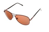 IZZLE Zonnebril Aviator PZ20-007 - Dames/Heren - Polariserend - UV400 - Bruin met zwart montuur/Gekleurd glas