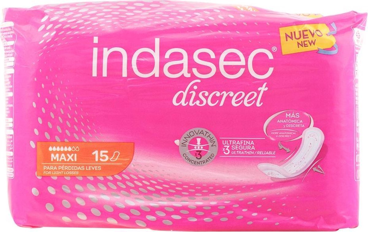 Indasec Discreet Compresa Incontinencia Maxi 15 U