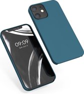 kwmobile telefoonhoesje voor Apple iPhone 12 / 12 Pro - Hoesje met siliconen coating - Smartphone case in mat petrol