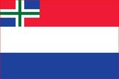 vlag Nederland met inzet Groninger vlag 150x225cm