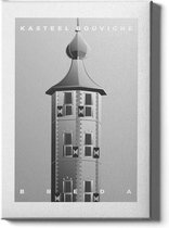 Walljar - Kasteel Bouvigne - Muurdecoratie - Poster met lijst