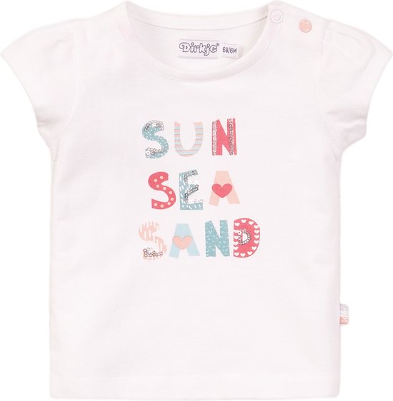 Dirkje baby meisjes t-shirt WILD white