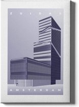 Walljar - Zuidas - Muurdecoratie - Poster met lijst