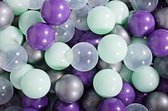 Foam Speelset met ballenbak Grijs incl 100 ballen: Violet, Transparant, Licht Roze, Grijs