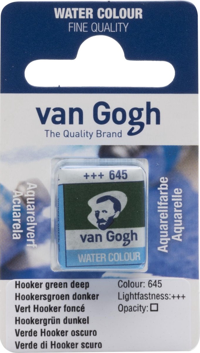 van Gogh water colour napje Hooker Green Deep (645)