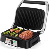 Contactgrill - Tosti Apparaat - Tosti Ijzer - Igia Hitty - Cool Touch - RVS - Zwart/Zilver