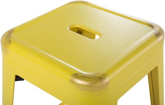 Lot de 2 tabourets de bar CABRILLO Métal Jaune