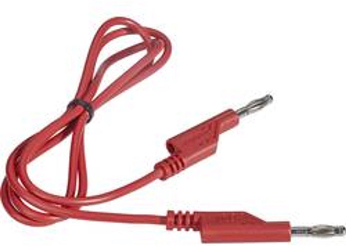 VOLTCRAFT Meetsnoer Banaanstekker 4 mm Banaanstekker 4 mm 1.00 m Rood 1 stuk(s)