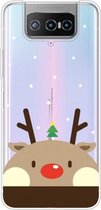 Voor ASUS Zenfone 7 Pro ZS671KS Christmas Series Transparante TPU beschermhoes (Fat Deer)