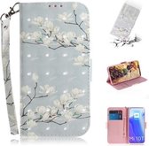 Voor Xiaomi Mi 10T 5G 3D Gekleurde Tekening Horizontale Flip Leren Case met Houder & Kaartsleuven & Portemonnee & Lanyard (Magnolia)