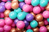 Ballenbak ballen 100 stuks - Violett, Goud, Donker Roze, Turqouise