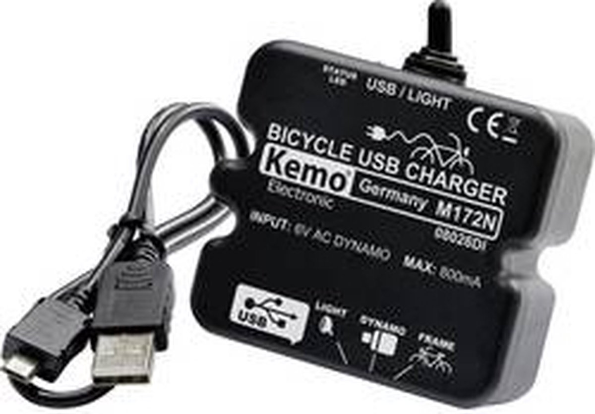 Kemo M-172N - USB Laadregelaar Zwart