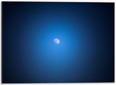 Dibond - Schijnende Maan in de Nacht - 40x30cm Foto op Aluminium (Wanddecoratie van metaal)