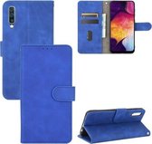 Voor Samsung Galaxy A50 Effen Kleur Huidgevoel Magnetische Gesp Horizontale Flip Kalfsstructuur PU Lederen Case met Houder & Kaartsleuven & Portemonnee (Blauw)