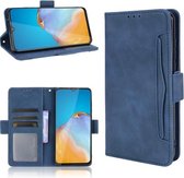 Voor Cubot Note 20 / Note 20 Pro Skin Feel Calf Texture Horizontale Flip lederen tas met houder & kaartsleuven & fotolijst (blauw)