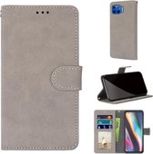 Voor Motorola Mote G 5G Plus Retro Frosted Horizontale Flip PU lederen tas met houder & kaartsleuven & portemonnee & fotolijst (grijs)