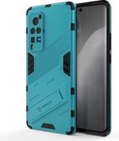 Punk Armor 2 in 1 PC + TPU schokbestendig hoesje met onzichtbare houder voor vivo X60 Pro (blauw)